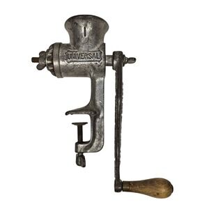 Vintage Universal No. 1 Food Meat Grinder Hand Crank New Britain Connecticut